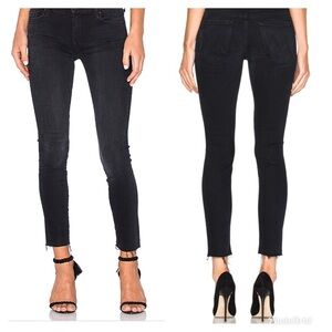 Mother Jeans Looker Ankle Fray Blackbird Sz 26‎